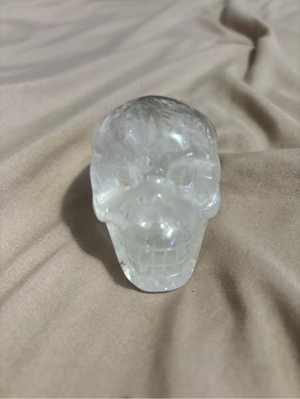 Clear Quartz Crystal Skull Carving Spiritual Déco - Picture 2 of 6